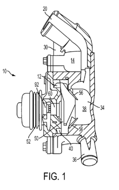 Water pump with housing/impeller to enhance seal performance