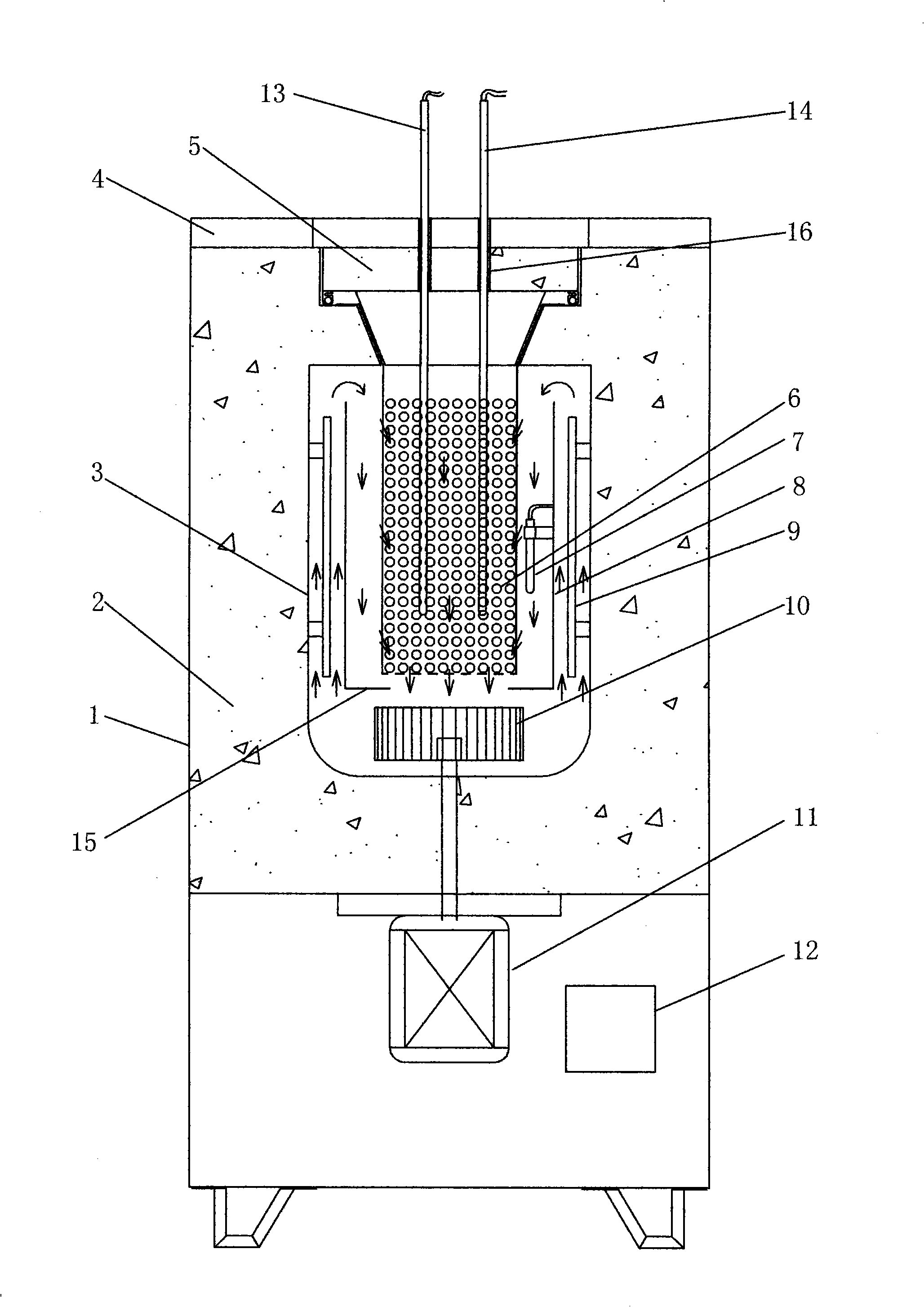 Cylinder-shaped air medium high temperature constant temperature bath