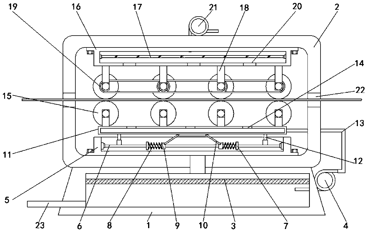 Drying device for corrugated raw paper