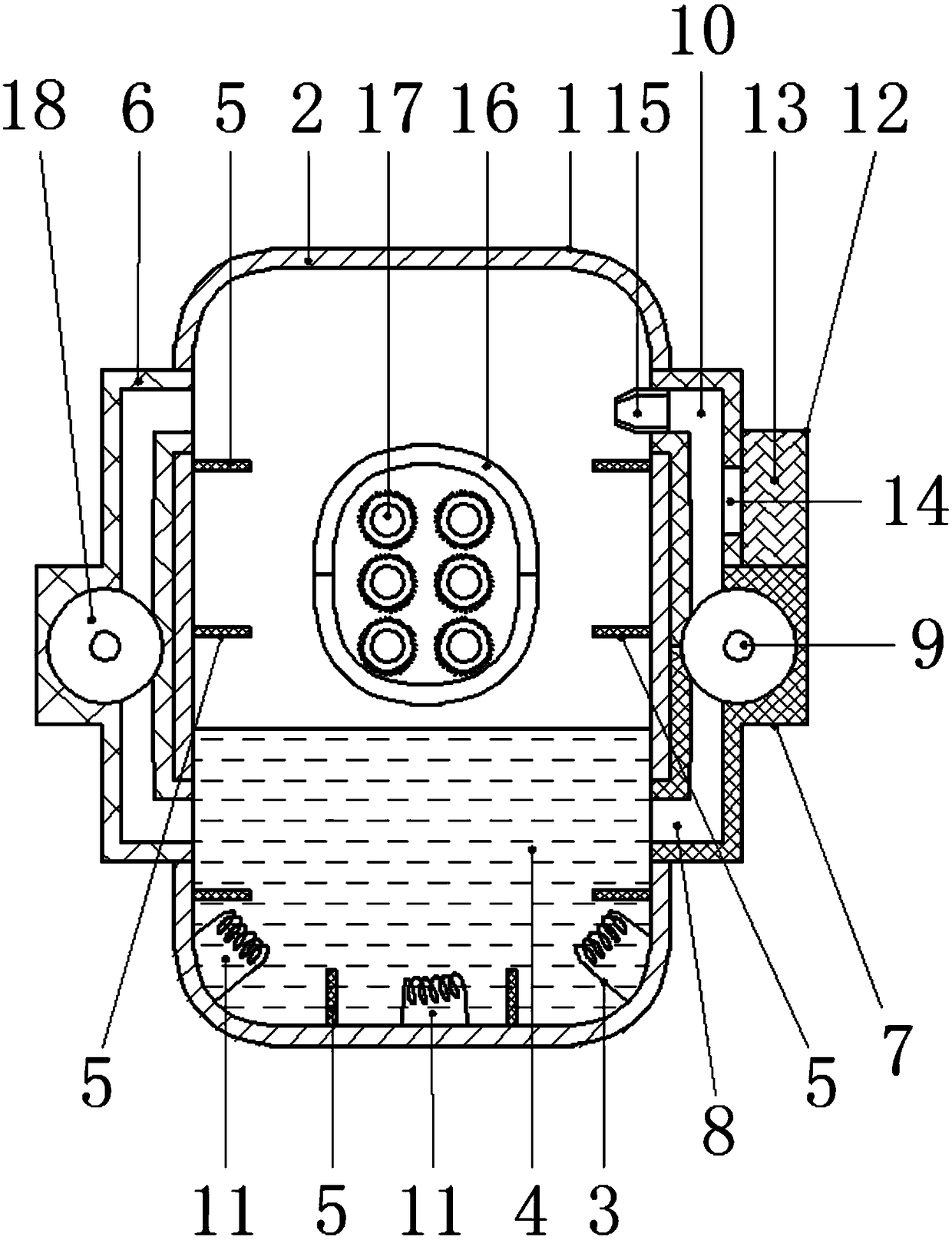 A heat treatment device for an automobile transmission gear