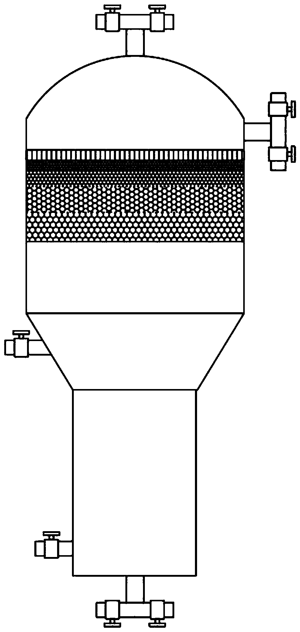 Floating bed biofilter with backwashing function