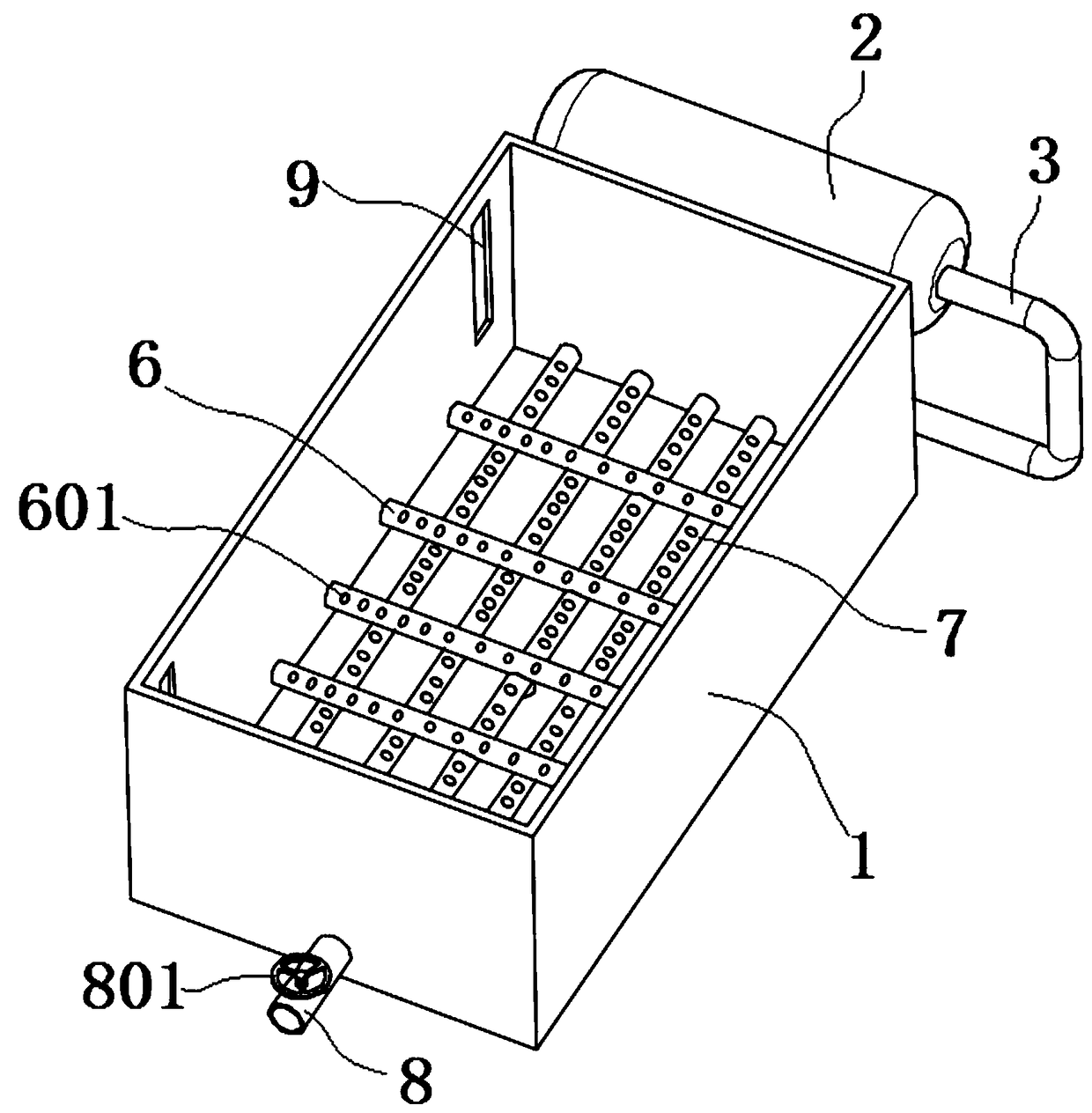 Extended aeration device for treating wastewater