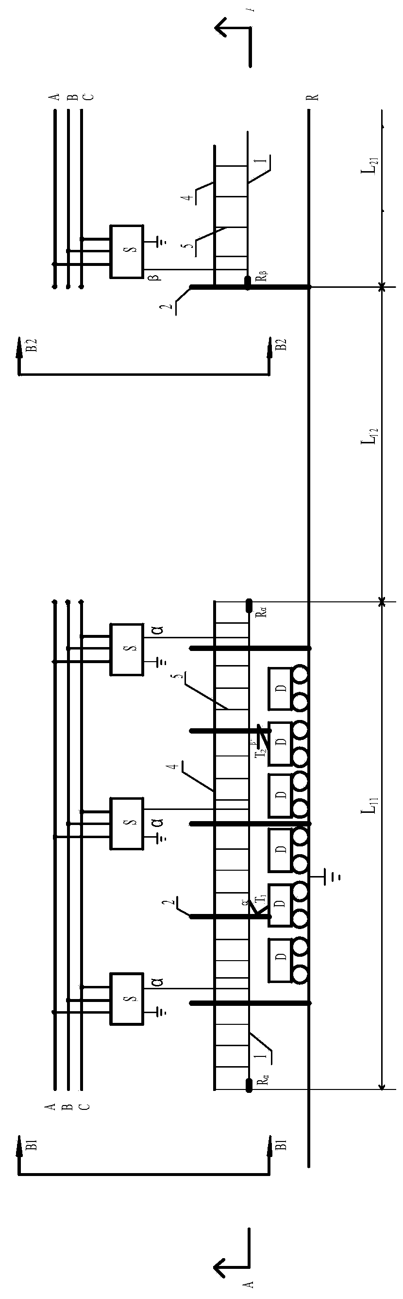 Electrified railway power grid system without negative sequence or spaced power supply networks in whole process