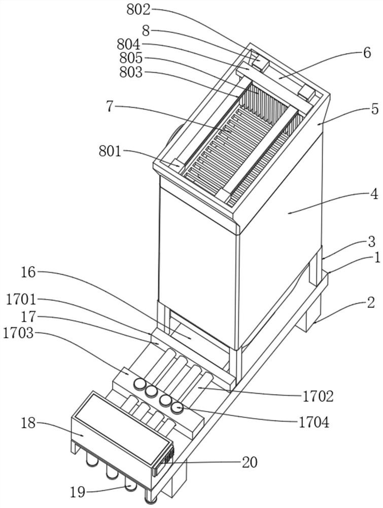 Quantitative collection device for extracting starch by breaking skin of waxy corn