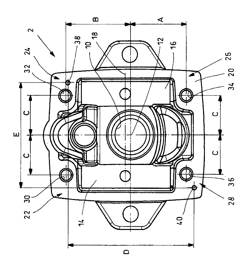 Machine housing of a hydraulic machine