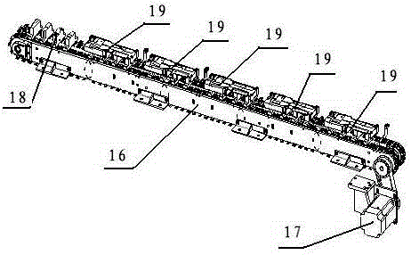 Chain transmission type automatic film sticking machine and film sticking process thereof