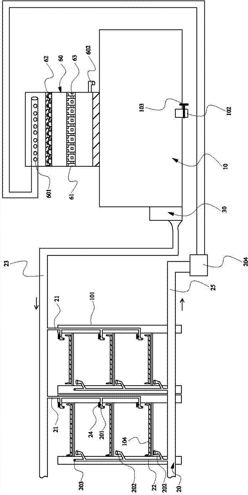 Nutrient solution supplying system structure for high-density planting