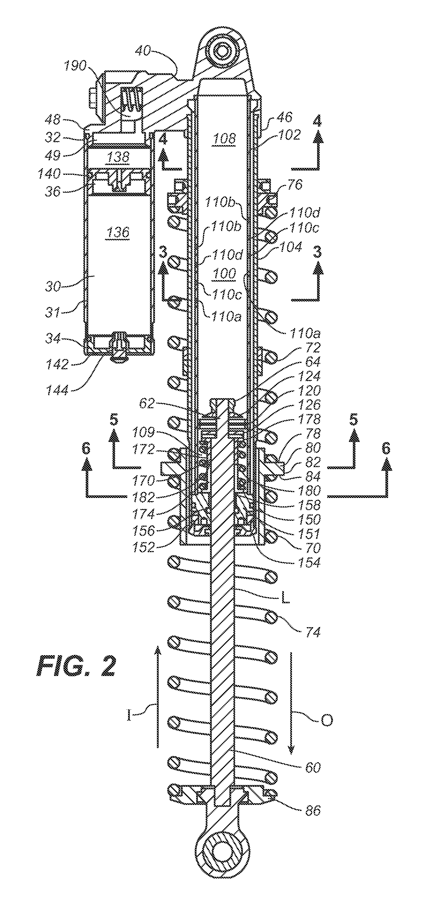 Twin tube damper with remote gas reservoir