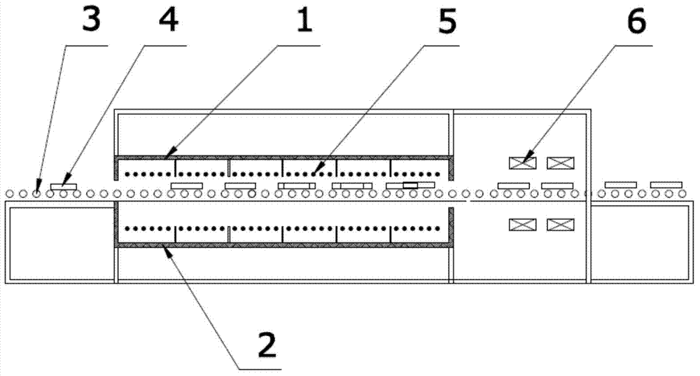 Air-floating roller bed type thermal treatment furnace for semiconductor devices