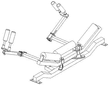 A load-bearing four-link automatic correction device