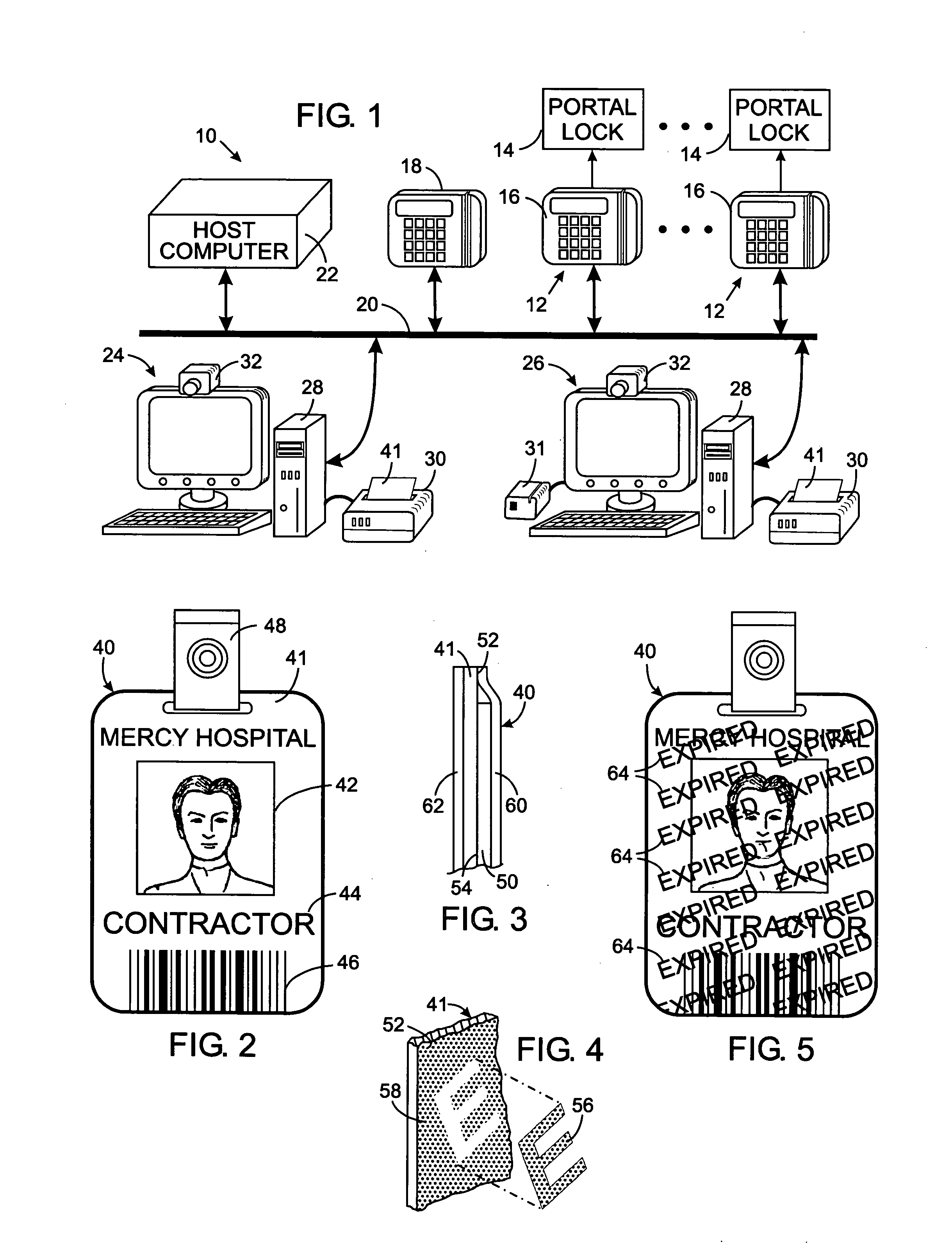 Facility access control system including temporary personnel identification badges with expiration indicia