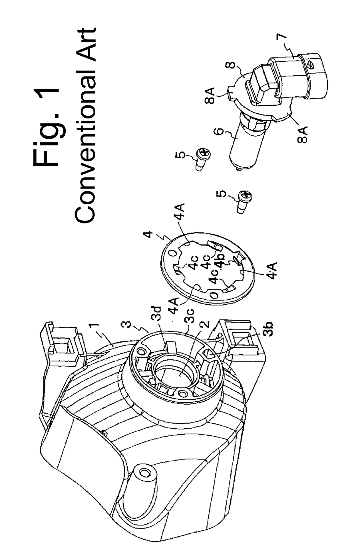 Vehicle lighting unit having bulb fixation structure