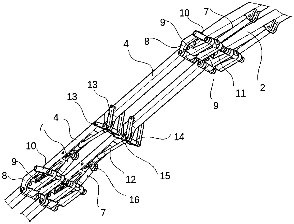 Movable folding platform bridge