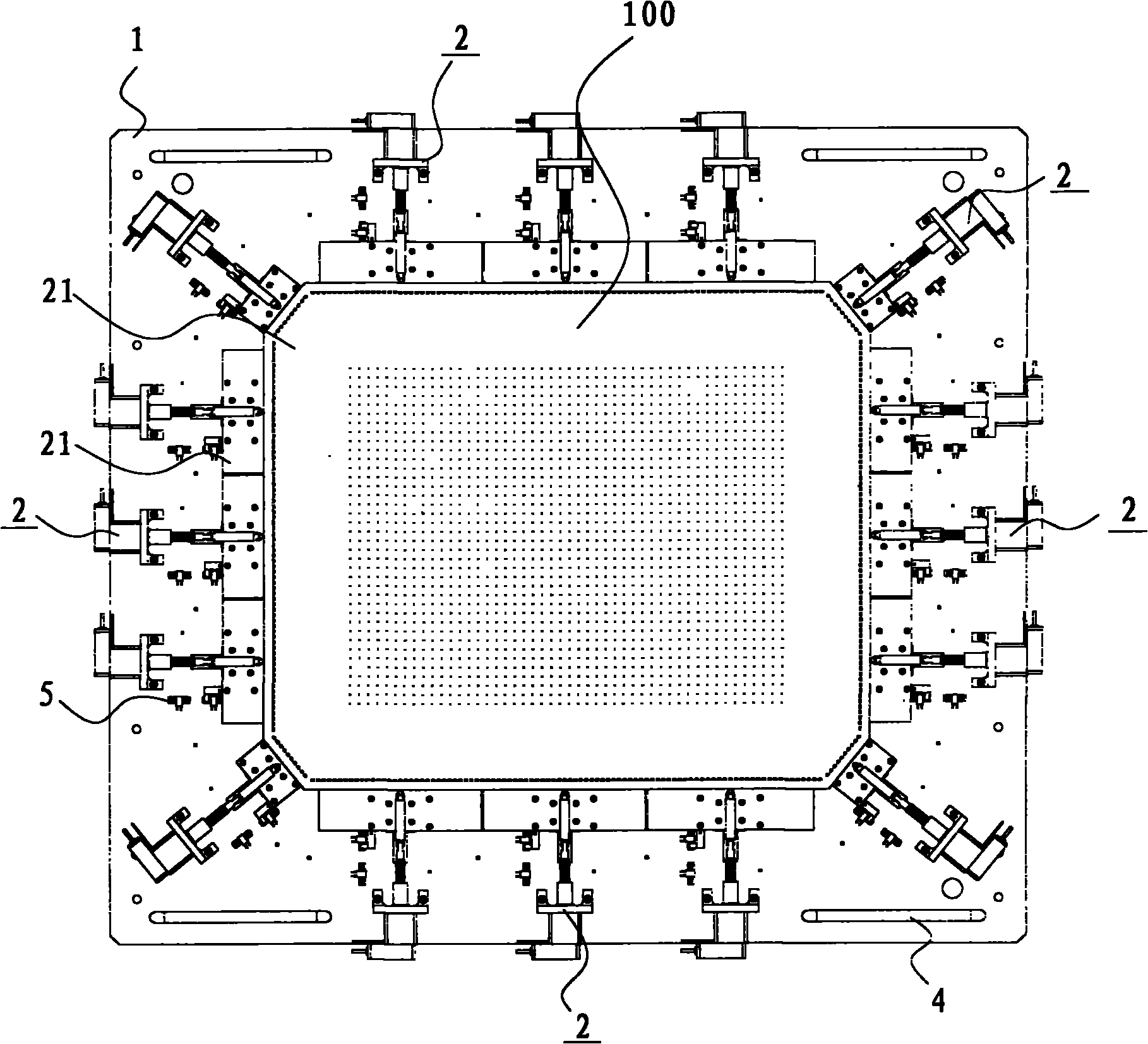 Stretching mechanism for metal mask plate stretching machine