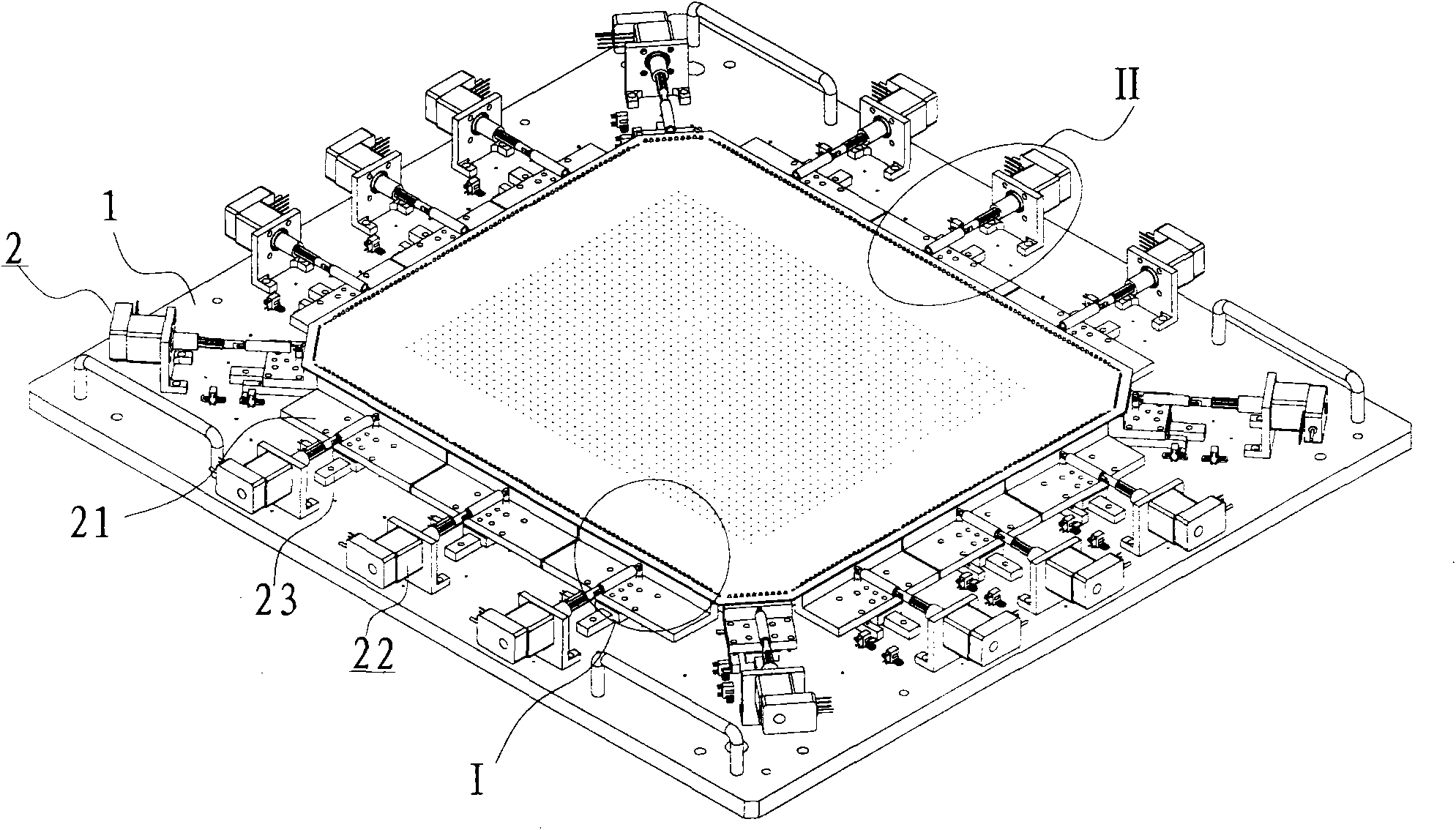 Stretching mechanism for metal mask plate stretching machine