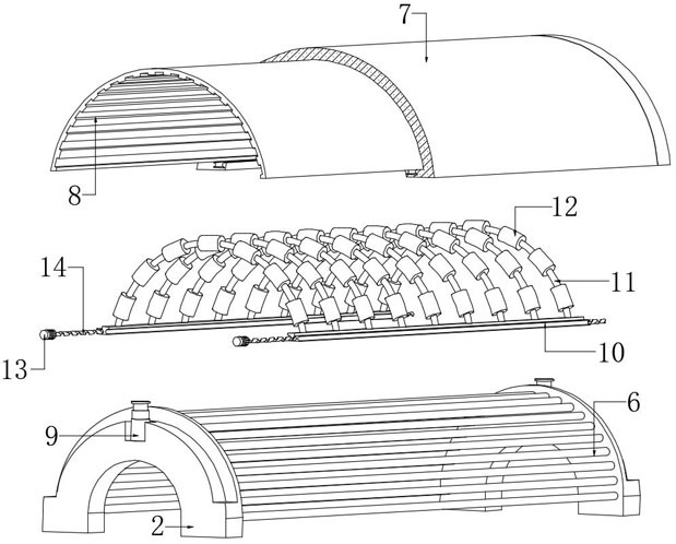 A steam sterilization device for furniture surface fabric production