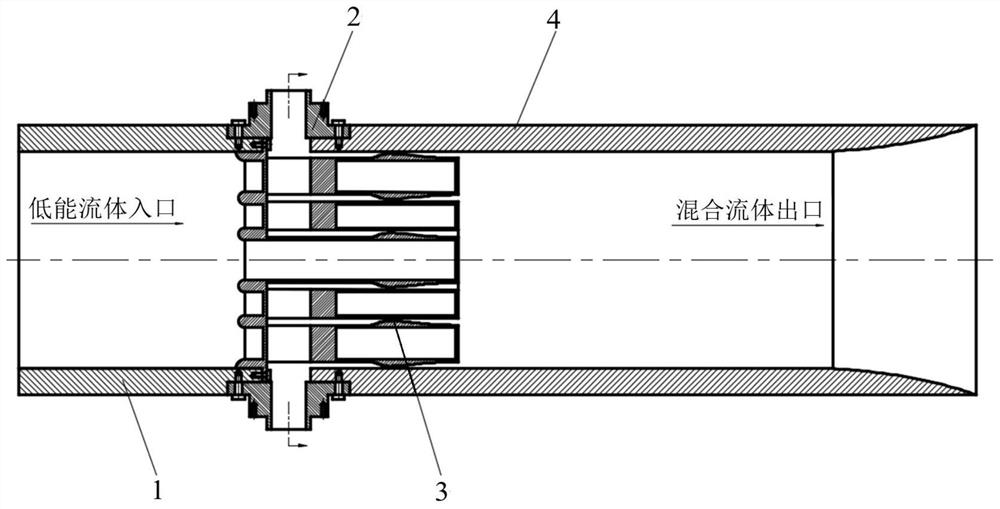 Distributed circular seam ejector device