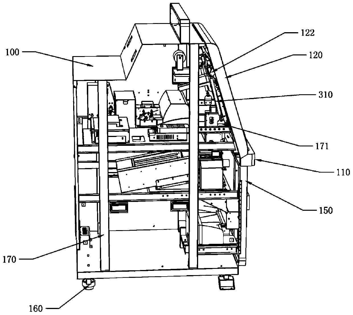 Film getting module and driving license self-service issuing machine comprising same