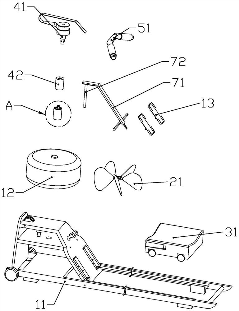 Body-building rowing machine