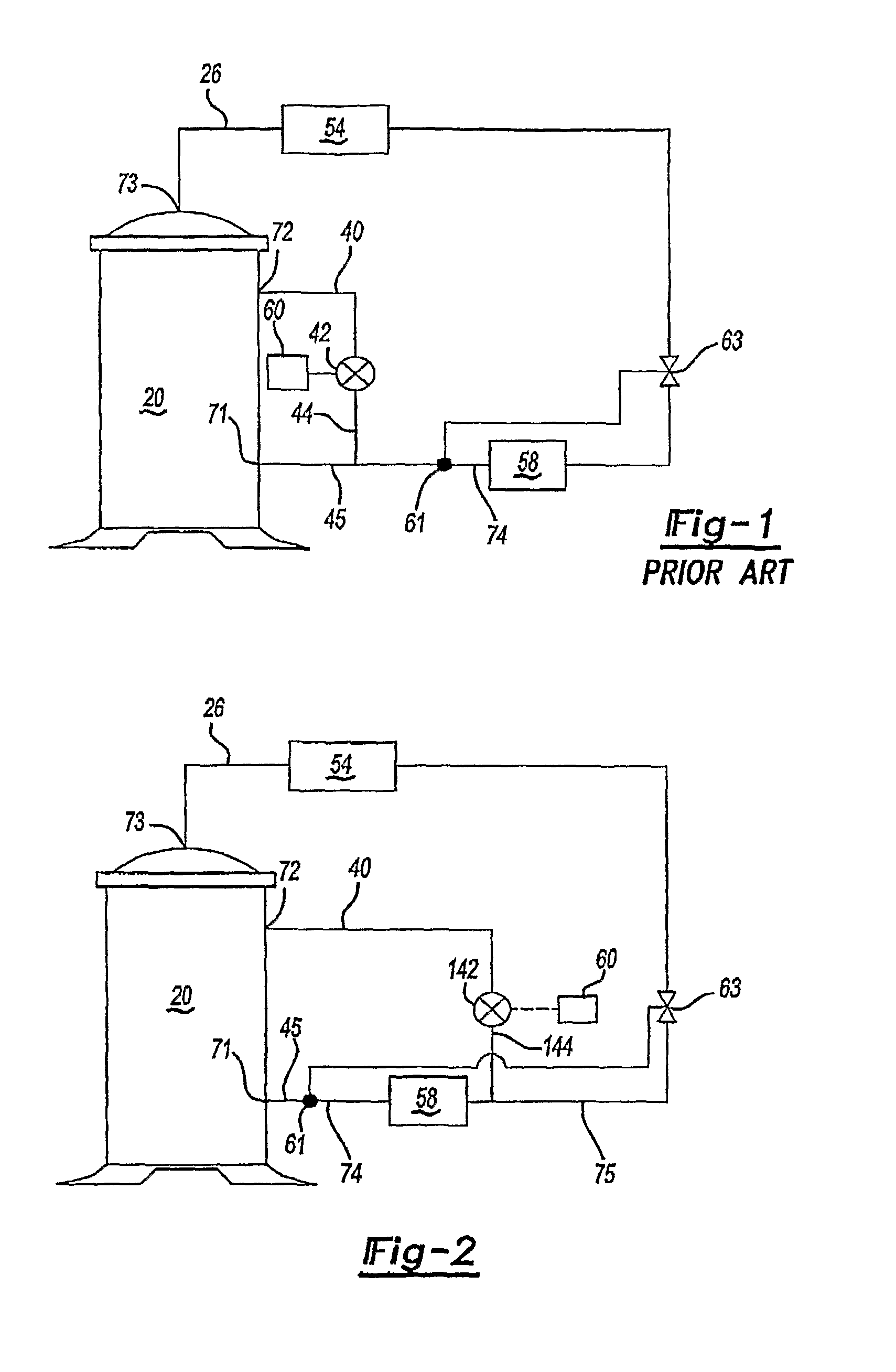 Refrigerant system unloading by-pass into evaporator inlet