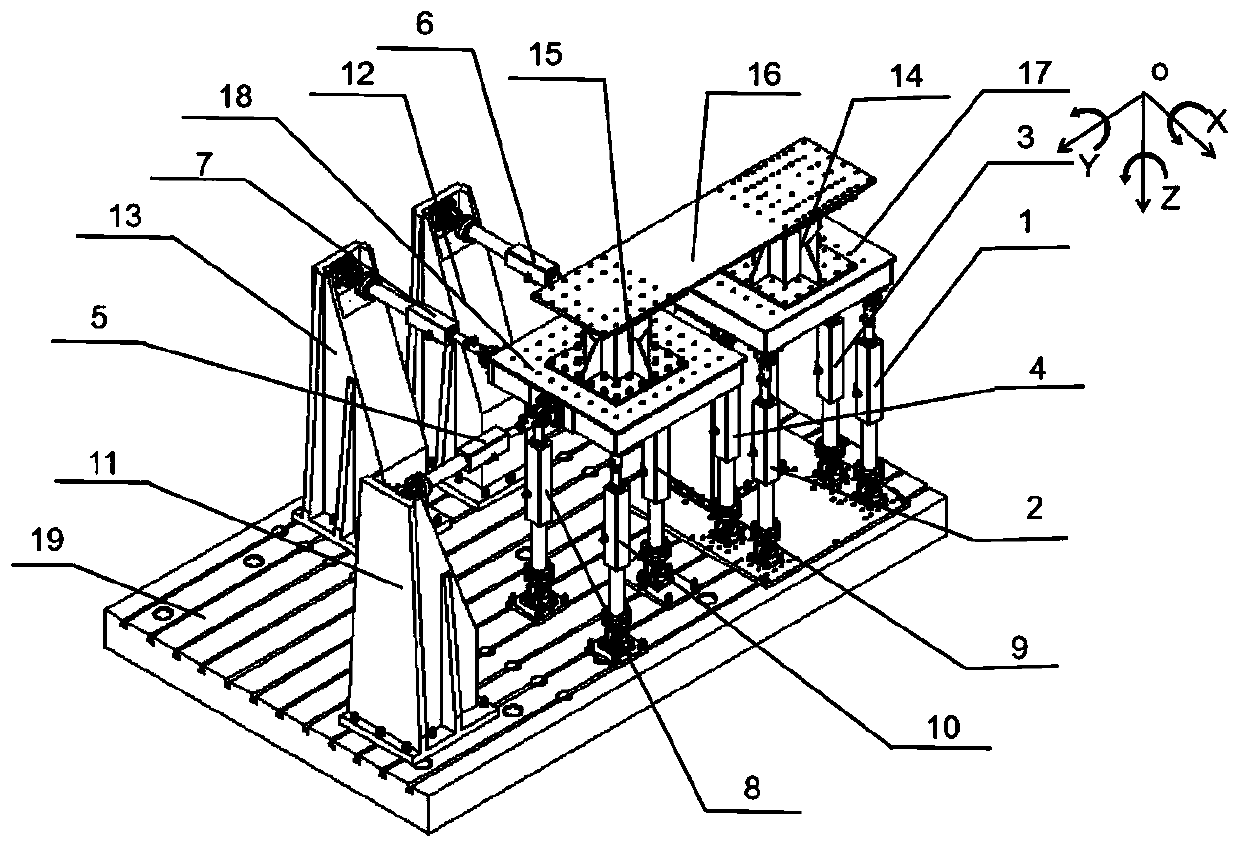 Pose control method for dual-degree-of-freedom dual-electro-hydraulic vibration table array simulation system