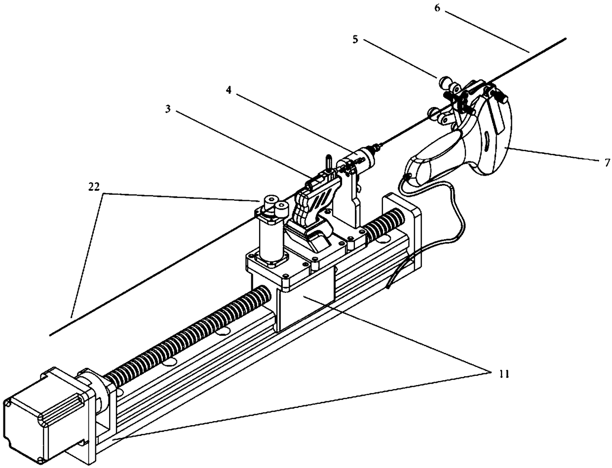 A surgical robot for radioactive particle implantation