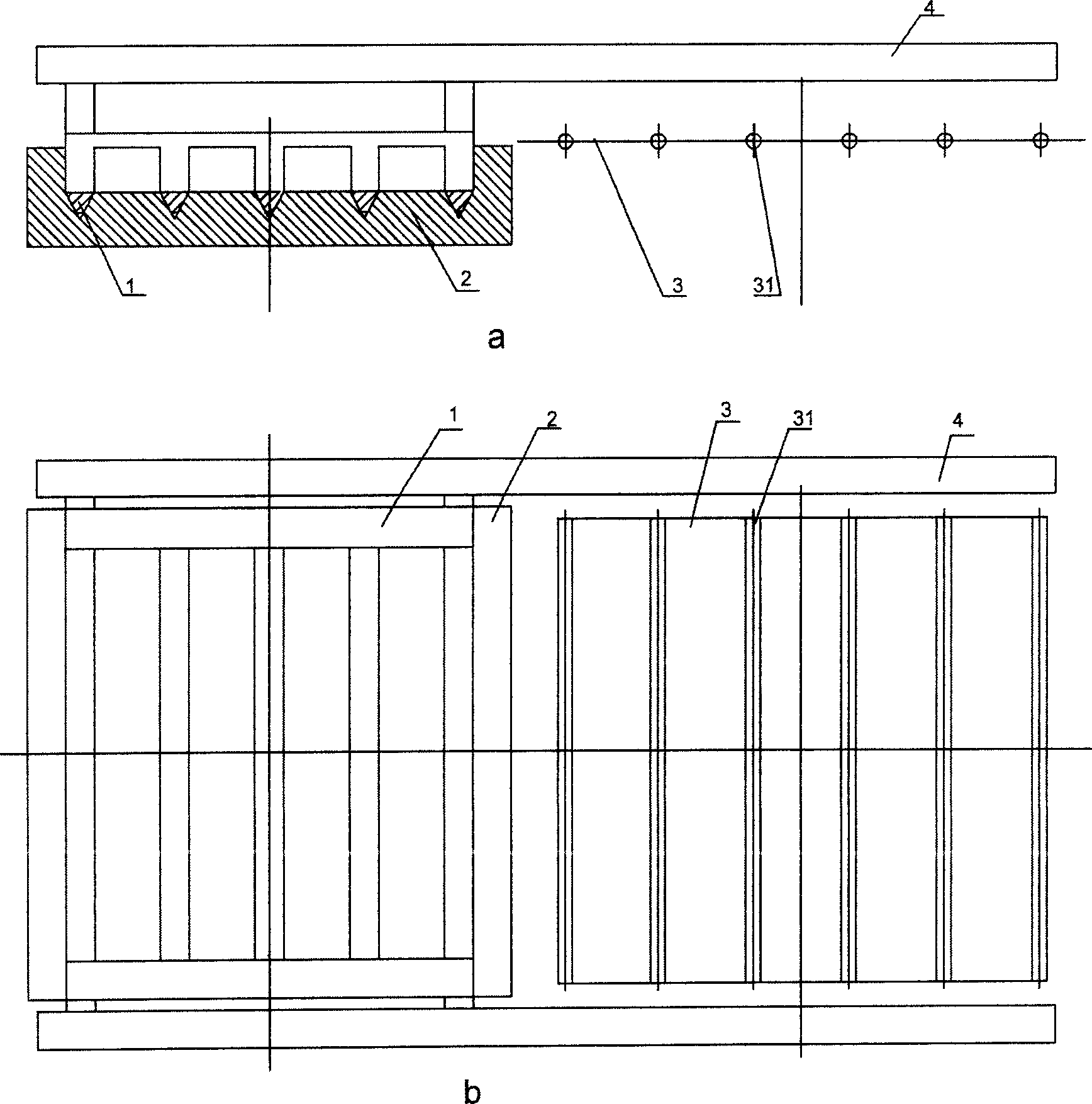 Method and apparatus for half die demolding and transmitting of compacts