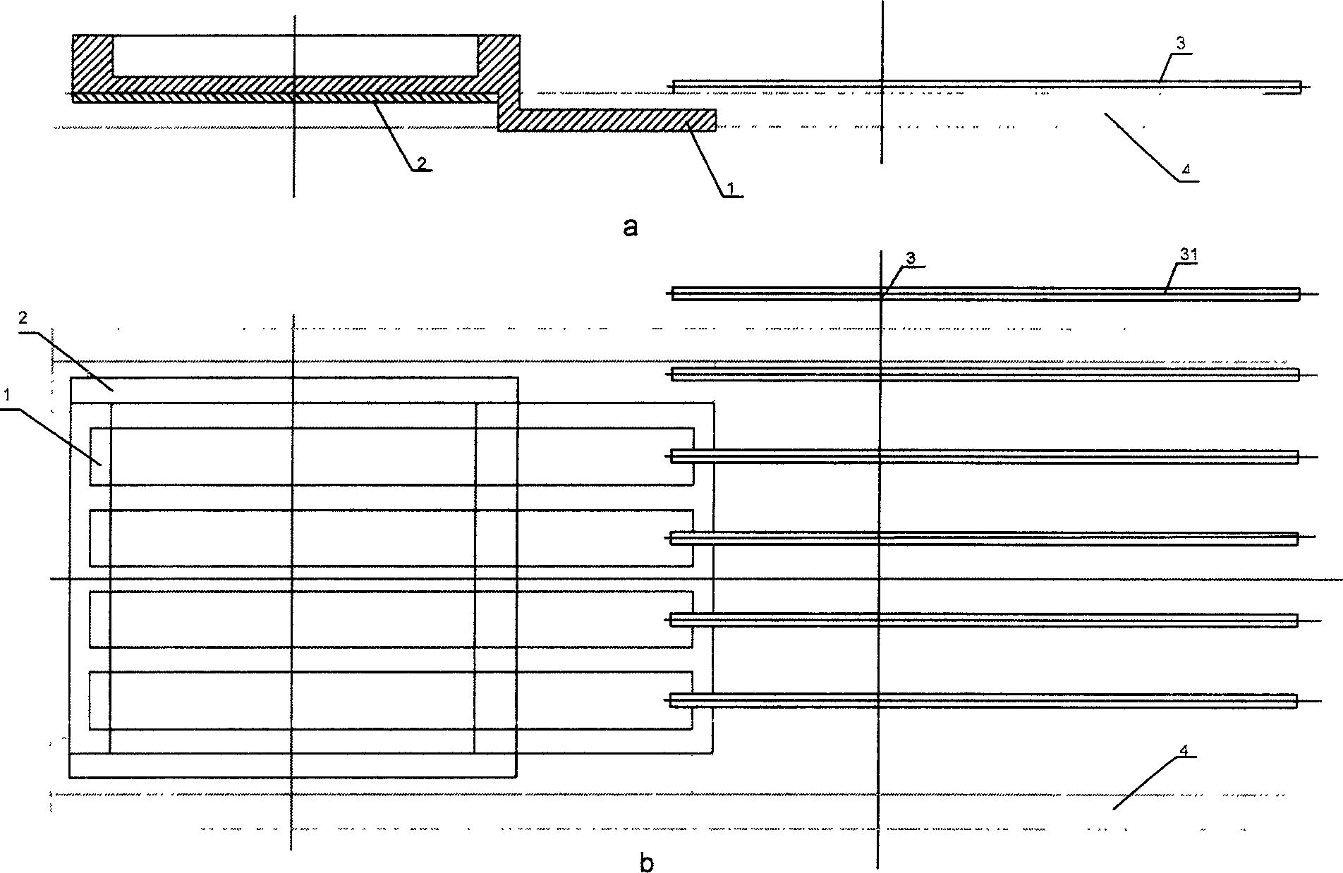 Method and apparatus for half die demolding and transmitting of compacts