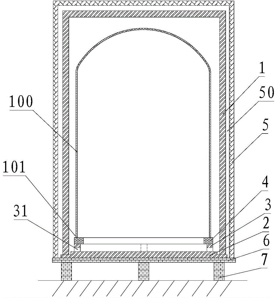 A sodium-sulfur battery electrolyte thin-walled ceramic tube sintering tool