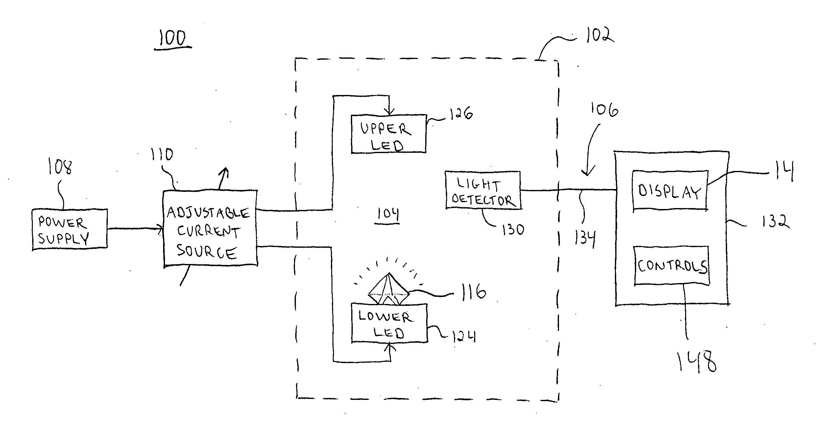 Fluorescence measuring device for gemstones