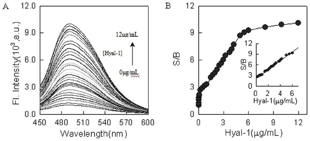 Preparation and application of a type I hyaluronidase fluorescent nanosensor