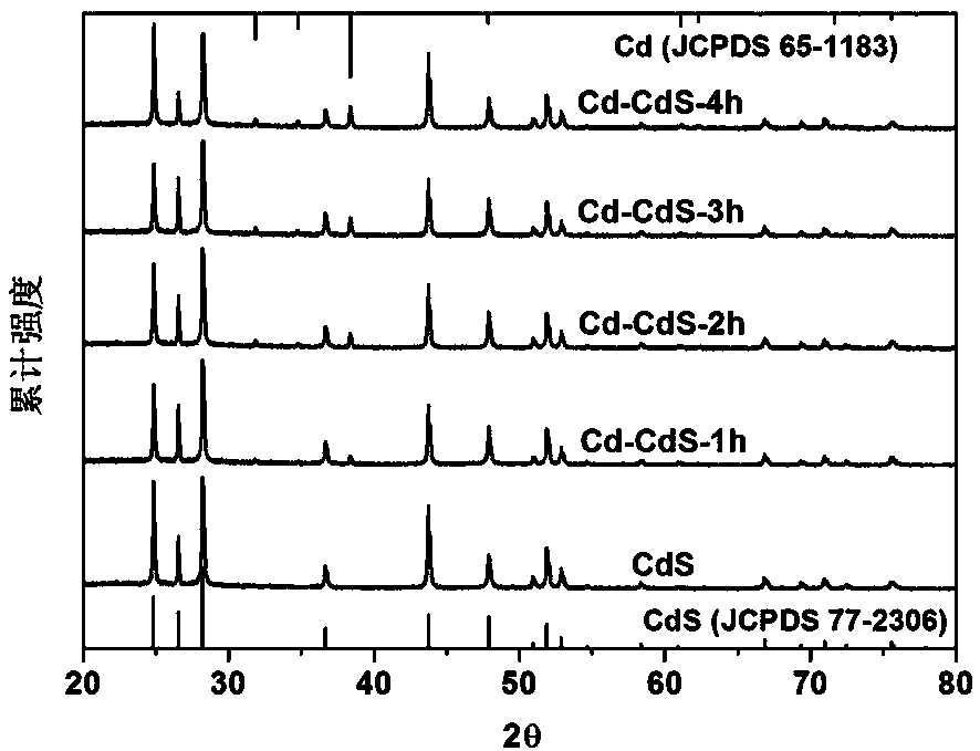 Preparation method and application of a CD/CDS heterojunction visible photocatalyst rich in sulfur vacancies