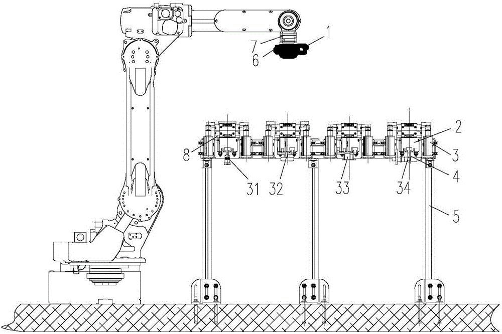 Reconfigurable device of robot tail end executor