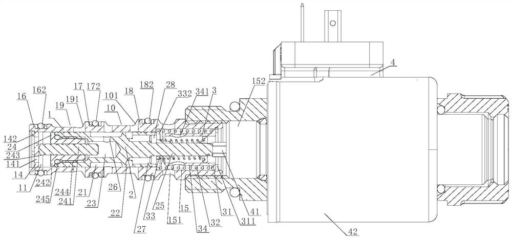 Electrically-controlled hydraulic proportional pressure reducing valve