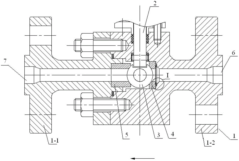 Two-way metal hard-sealed floating ball valve