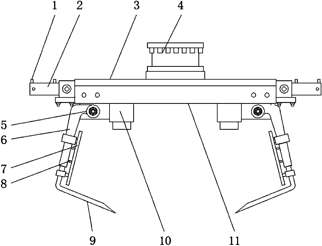 Gripper structure of intelligent stacking robot