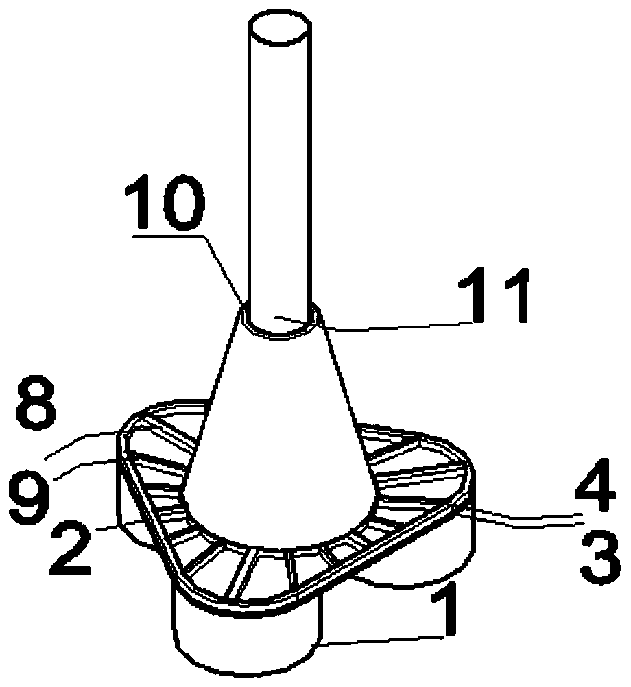 Multi-cylinder combined foundation structure and construction method thereof