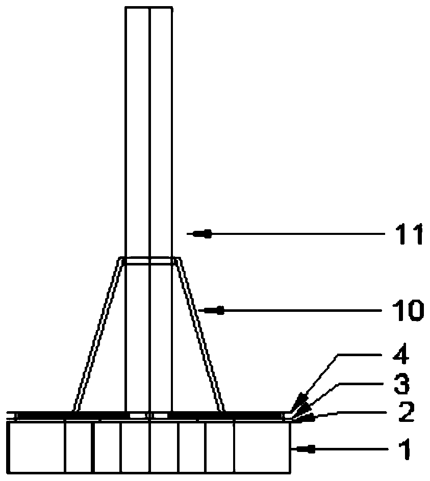 Multi-cylinder combined foundation structure and construction method thereof