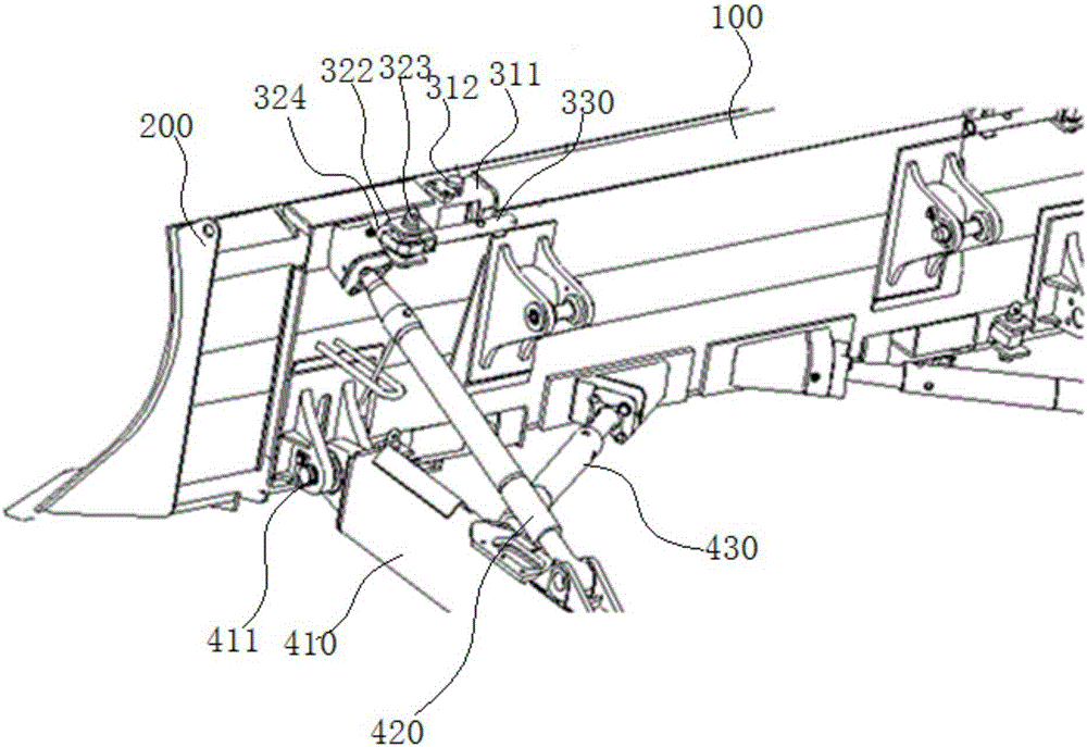 Folding dozer blade and bulldozer