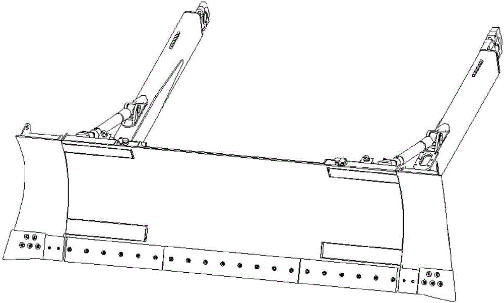 Folding dozer blade and bulldozer