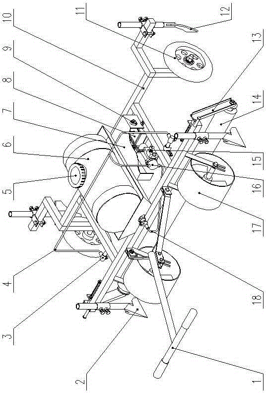 Manual and animal-powered tractive electric spraying and film laying machine