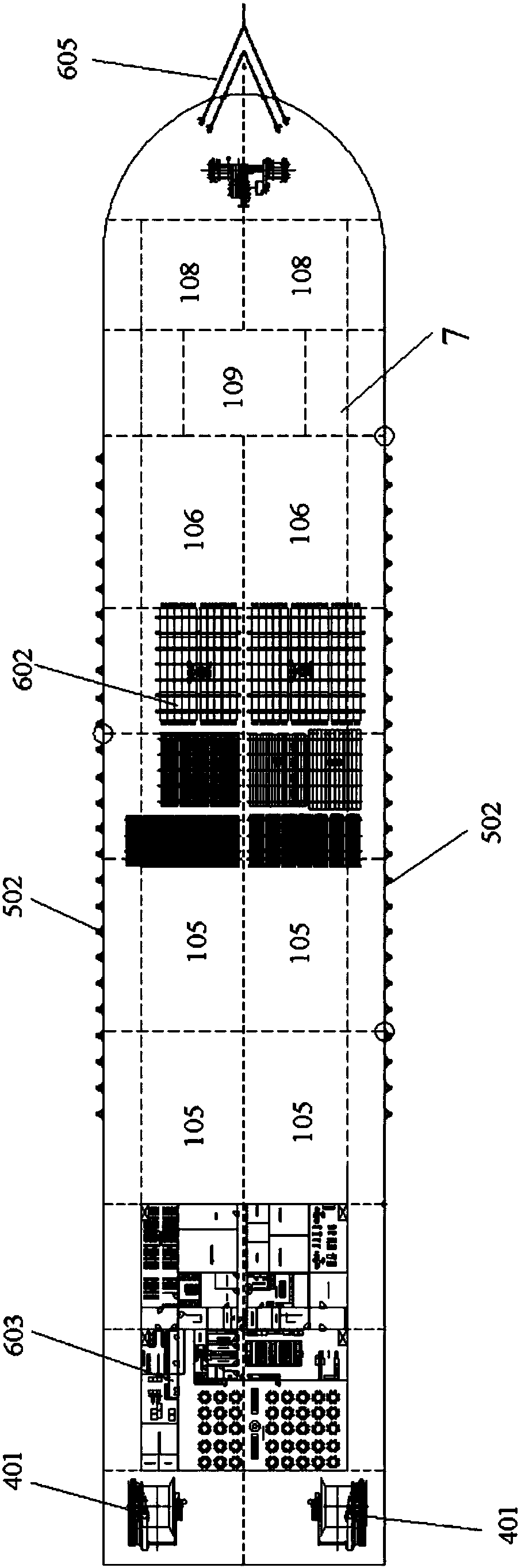 Storage providing device for offshore oil and gas development drilling materials