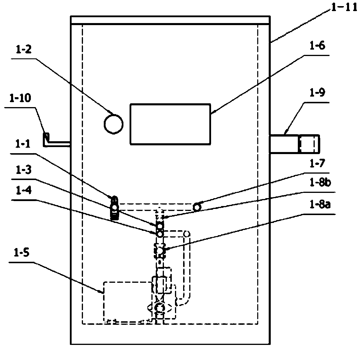 Automatic sewage draining and cleaning device for a RV withdrawable black water tank