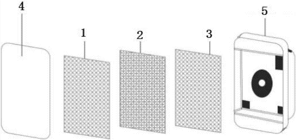 Core filter net of air purifier of high mercury workshop and preparation method and application thereof