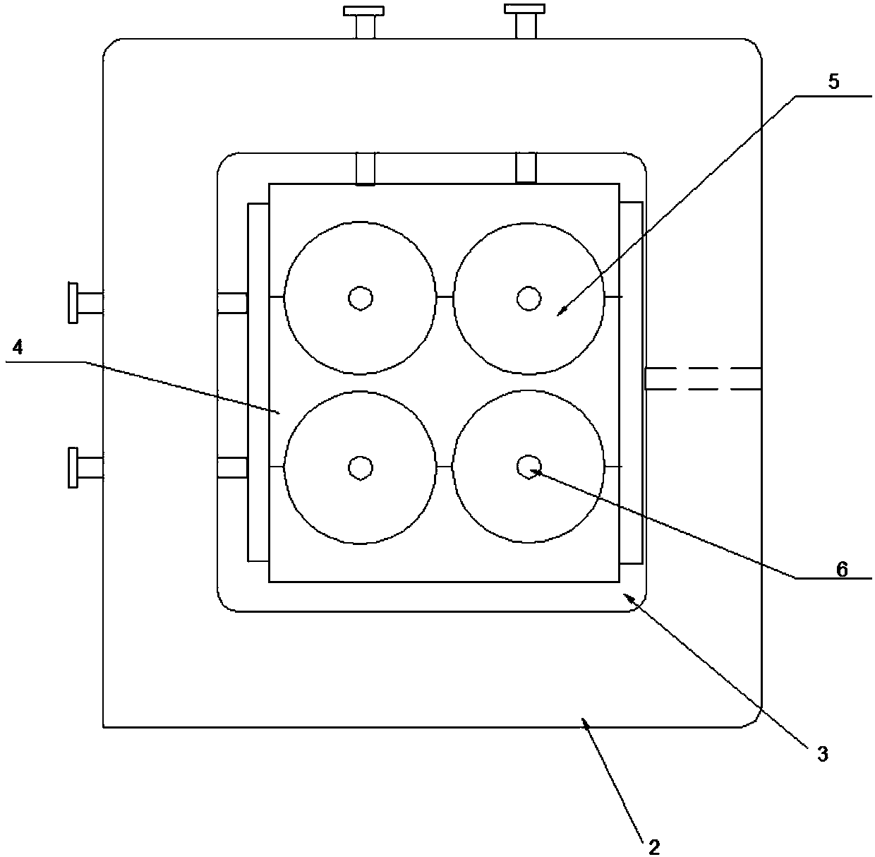 Hot-pressing mold for small-sized engraving saw blades