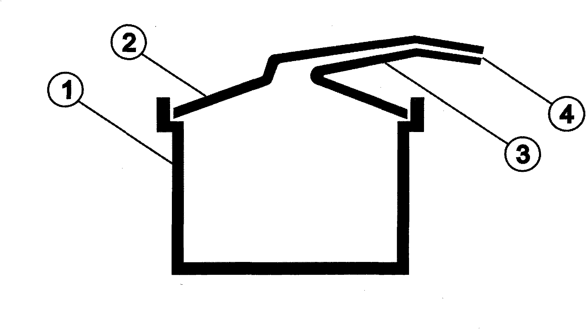 Cooling duct type overflow guiding pot