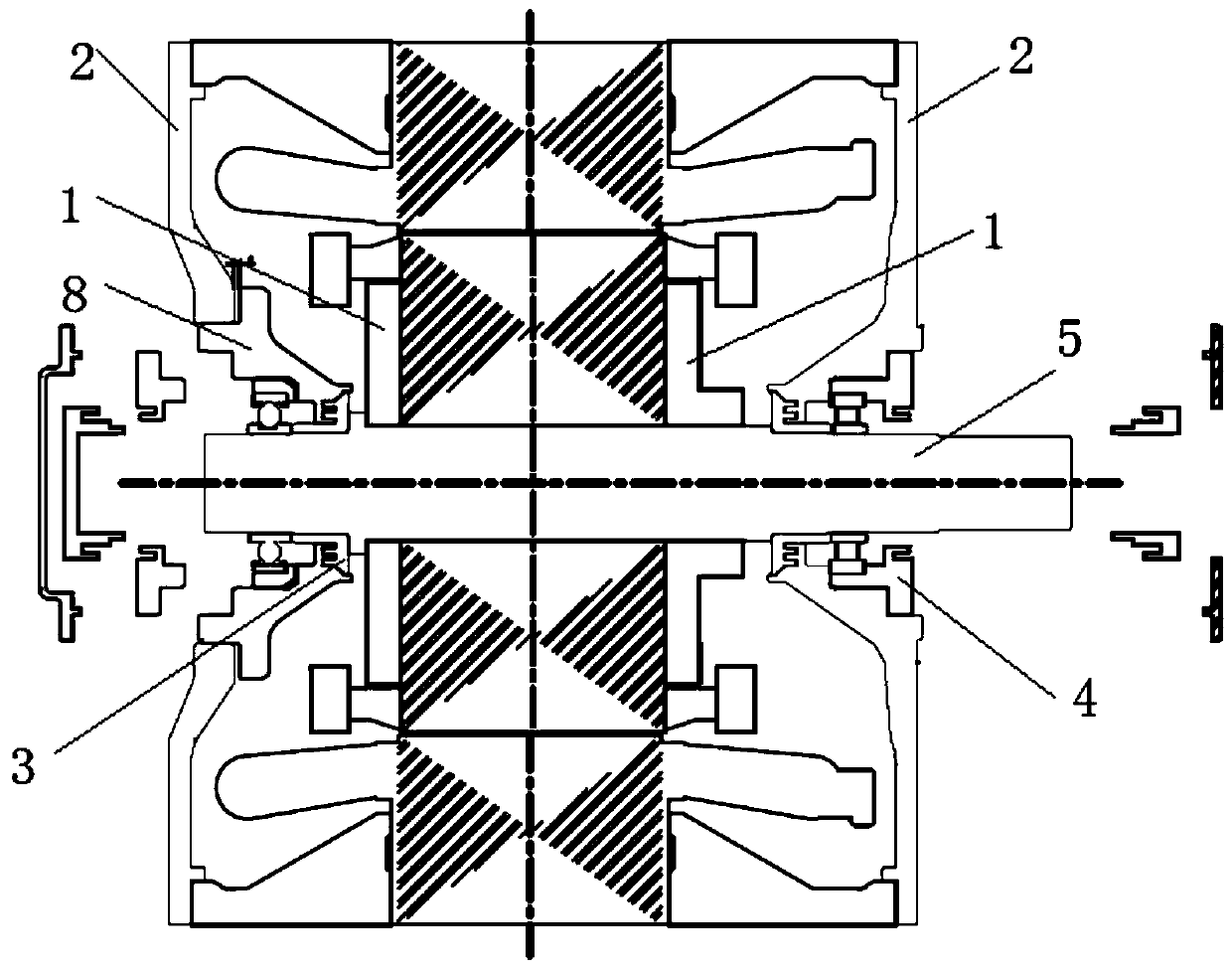 Dismounting device of traction motor bearing and method applied to device