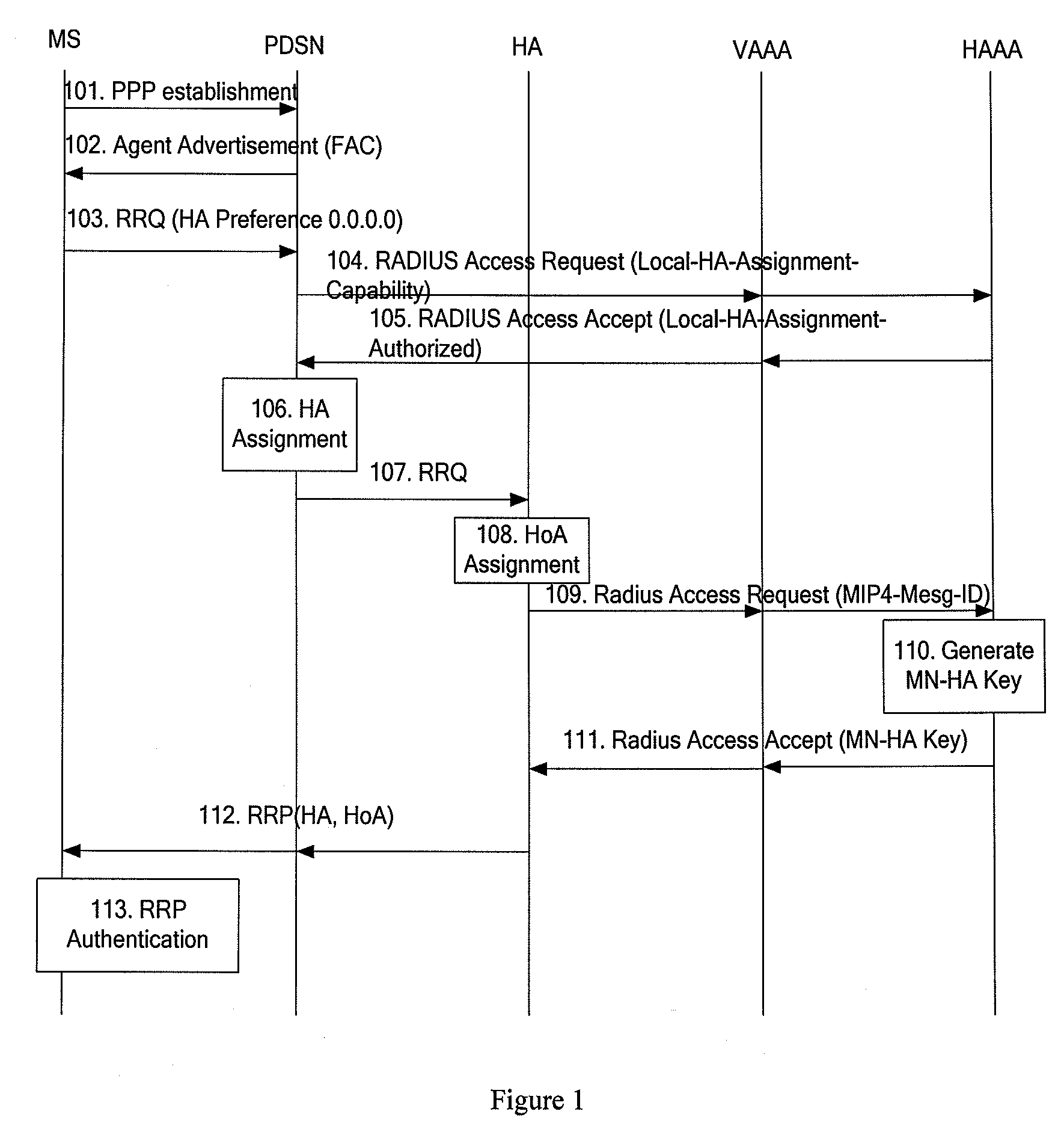 Method for informing that the network supports the mobile IP enhancement capability