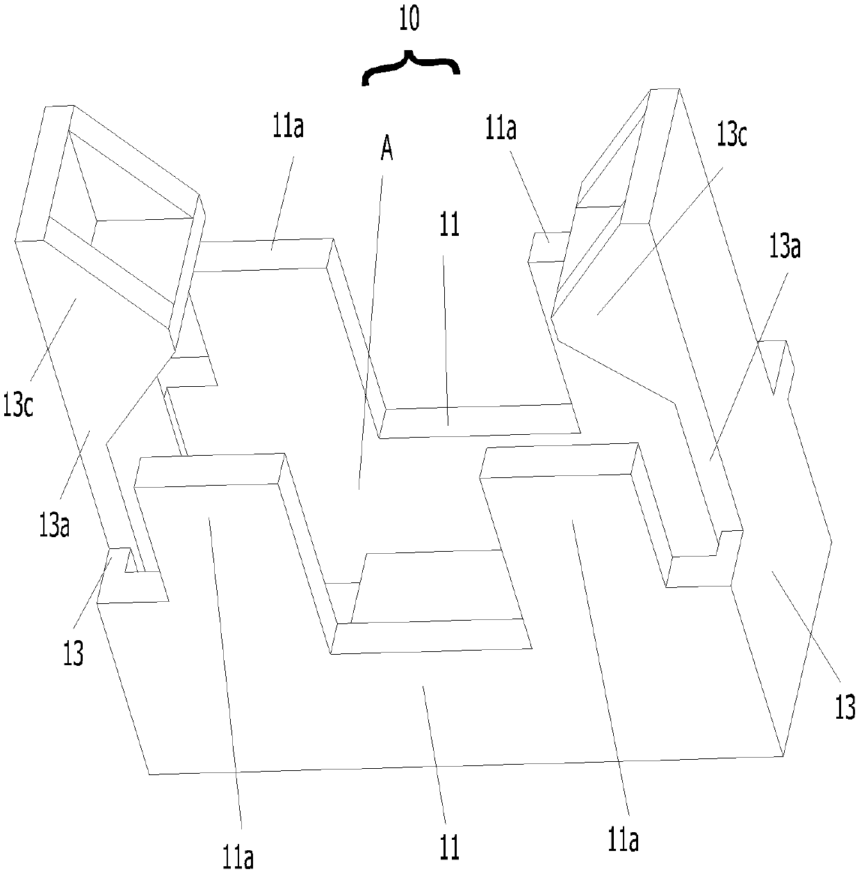 Magnetic ring fixing device, and air-conditioning outdoor unit having same