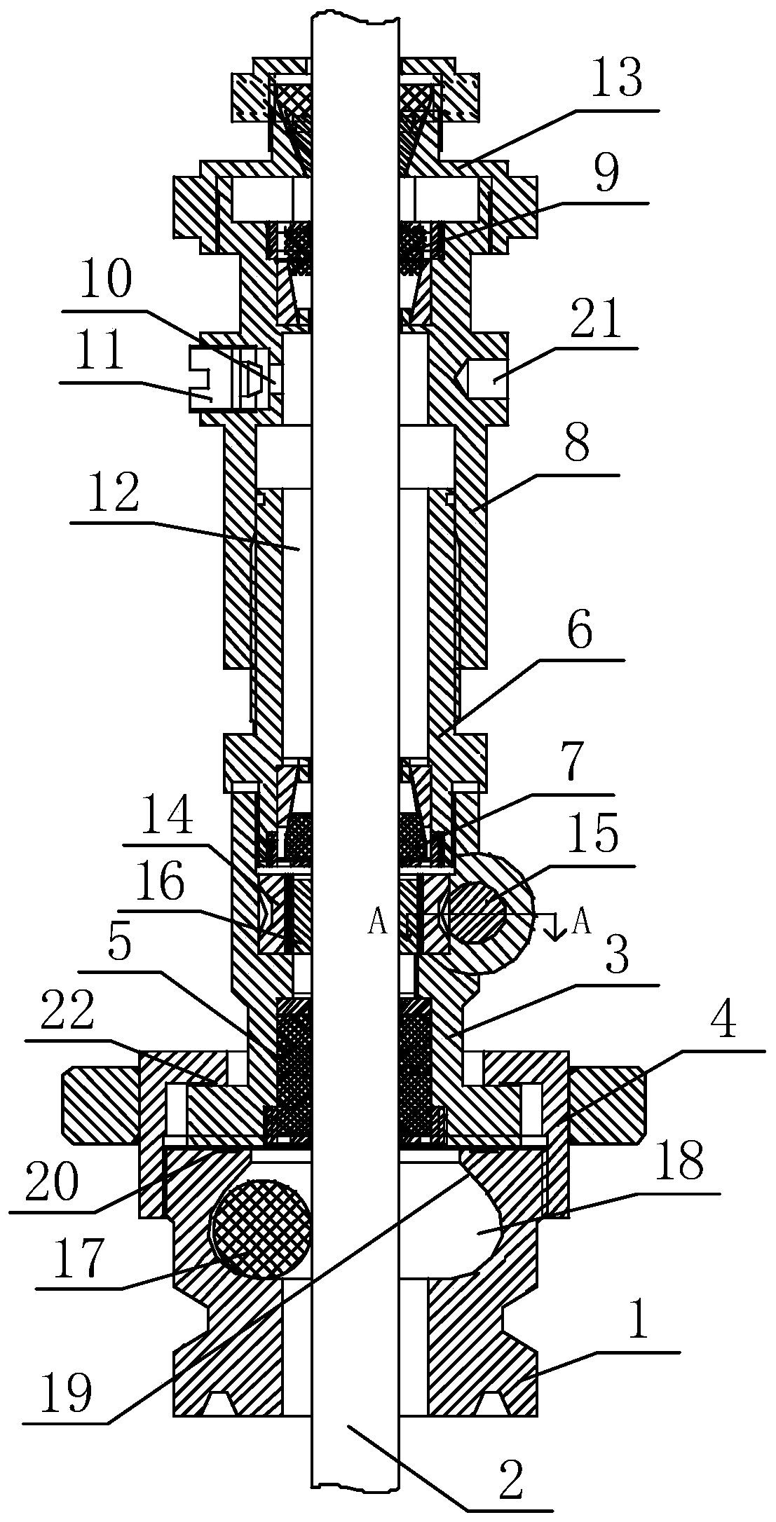 A wellhead sealing device for oil field pump wells